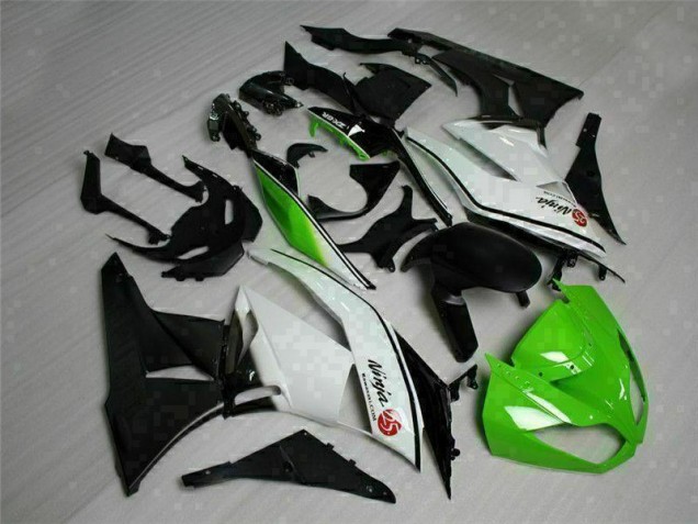 Best 2009-2012 Green Black White 25 Kawasaki ZX6R Bike Fairings Best 2009-2012 Green Black White 25 Kawasaki ZX6R Bike Fairings