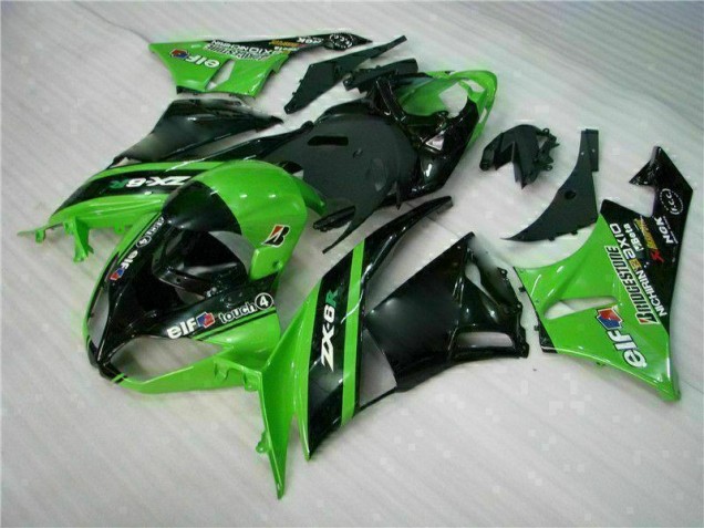 Best 2009-2012 Green Black Kawasaki ZX6R Motor Bike Fairings Best 2009-2012 Green Black Kawasaki ZX6R Motor Bike Fairings