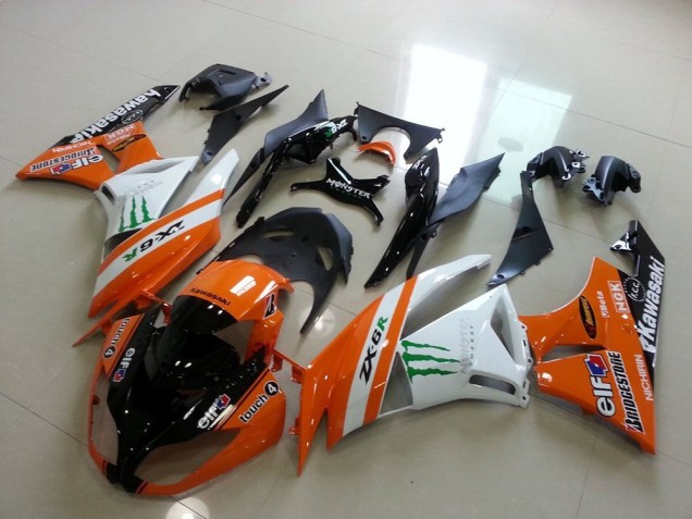 Best 2009-2012 Orange Monster Kawasaki ZX6R Motorcycle Replacement Fairings Best 2009-2012 Orange Monster Kawasaki ZX6R Motorcycle Replacement Fairings