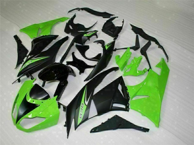 Best 2009-2012 Black Green 636 Kawasaki ZX6R Motorcycle Bodywork Best 2009-2012 Black Green 636 Kawasaki ZX6R Motorcycle Bodywork