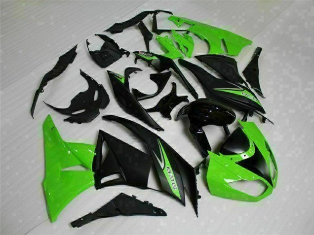Best 2009-2012 Black Green 636 Kawasaki ZX6R Motorcycle Bodywork Best 2009-2012 Black Green 636 Kawasaki ZX6R Motorcycle Bodywork