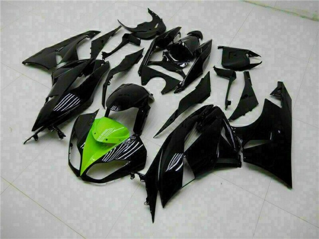 Best 2009-2012 Black Green Kawasaki ZX6R Moto Fairings Best 2009-2012 Black Green Kawasaki ZX6R Moto Fairings