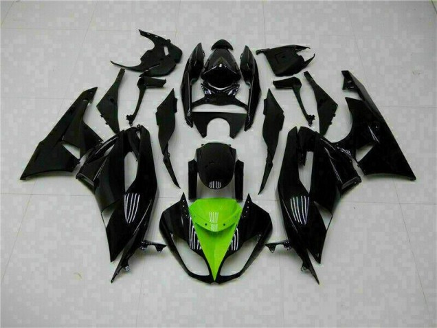 Best 2009-2012 Black Green Kawasaki ZX6R Moto Fairings Best 2009-2012 Black Green Kawasaki ZX6R Moto Fairings