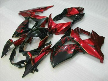 Best 2009-2016 Red Flame Black Suzuki GSXR1000 Motorcycle Replacement Fairings