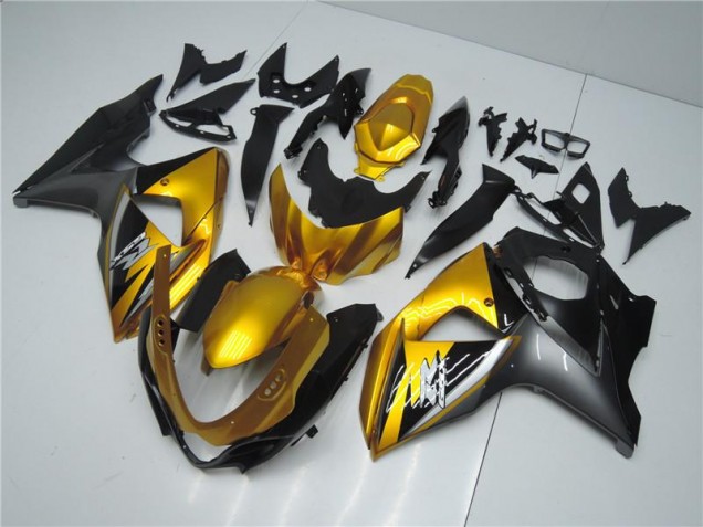 Best 2009-2016 Golden Black Suzuki GSXR1000 Motorcyle Fairings
