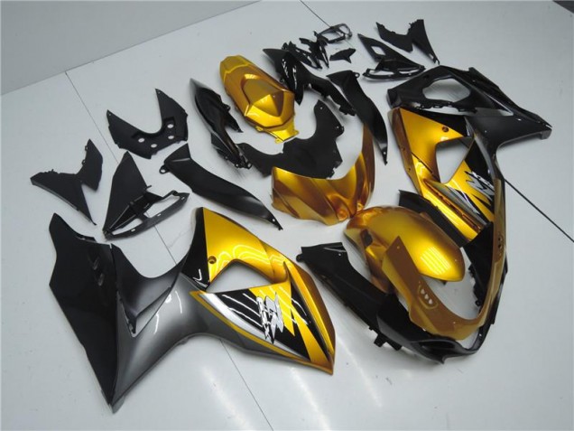 Best 2009-2016 Golden Black Suzuki GSXR1000 Motorcyle Fairings