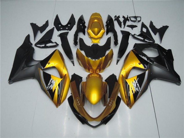 Best 2009-2016 Golden Black Suzuki GSXR1000 Motorcyle Fairings
