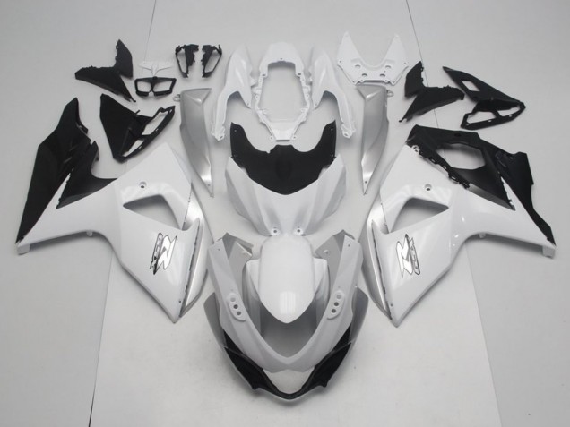 Best 2009-2016 White OEM Style Suzuki GSXR 1000 K9 Bike Fairings