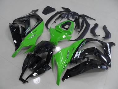 Best 2011-2015 Green and Black Kawasaki Ninja ZX10R Motorcycle Fairings MF3777