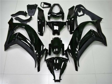 Best 2011-2015 Glossy Black Kawasaki ZX10R Moto Fairings