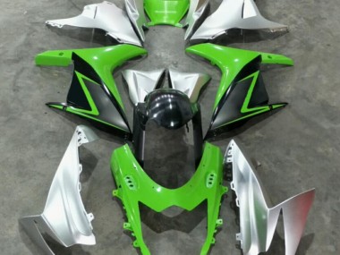Best 2011-2021 Green Silver Suzuki GSXR 600/750 Bike Fairing Kit