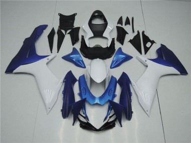 Best 2011-2021 White Blue Suzuki GSXR 600/750 Replacement Fairings