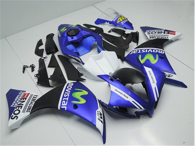 Best 2012-2014 Blue White Black Yamaha YZF R1 Motorcycle Replacement Fairings