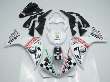 Best 2012-2014 White Black Abrath Yamaha YZF R1 Motorcycle Replacement Fairings