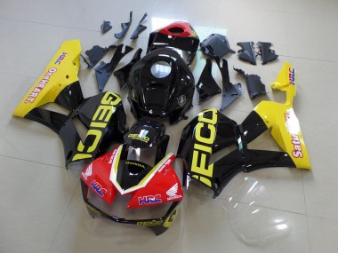 Best 2013-2016 Yellow Black Geico Honda CBR600RR Motorcycle Fairings MF3157