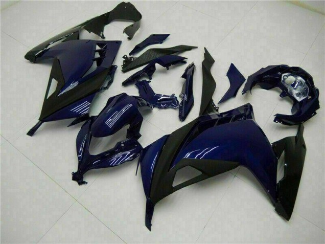 Best 2013-2016 Blue Black Kawasaki EX300 Motorcycle Fairings Kits
