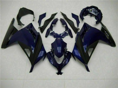 Best 2013-2016 Blue Black Kawasaki EX300 Motorcycle Fairings Kits