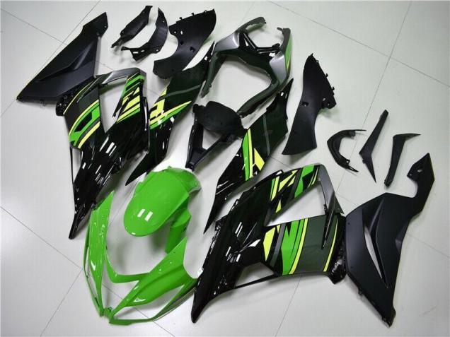 Best 2013-2018 Green Black Kawasaki ZX6R Replacement Fairings