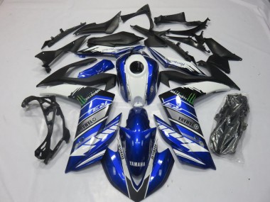 Best 2015-2022 Monster Blue Yamaha YZF R3 Motorcyle Fairings