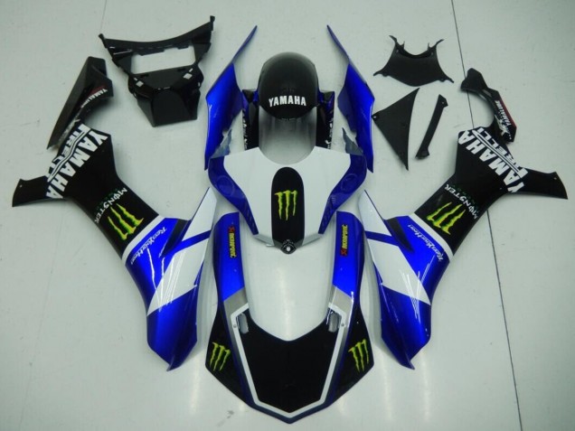 Best 2015-2019 Black Blue Monster Yamaha YZF R1 Moto Fairings
