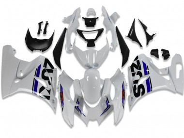 Best 2017-2021 White Blue Suzuki GSXR 1000 Motorcycle Fairings