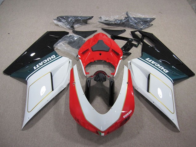 Best 2007-2014 White Red Ducati 1098 848 Motorcylce Fairings Best 2007-2014 White Red Ducati 1098 848 Motorcylce Fairings
