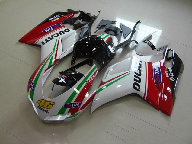 Best 2007-2014 White Red 46 Ducati 1098 Motorbike Fairing Best 2007-2014 White Red 46 Ducati 1098 Motorbike Fairing