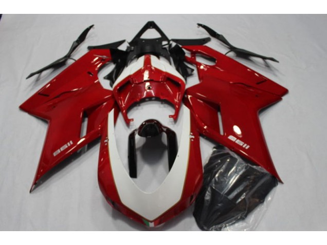 Best 2007-2014 Red Ducati 1198 Motorcycle Fairing Kit