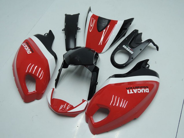 Best 2008-2012 Black Red Monster Ducati Monster 696 Motorcycle Fairing Kits