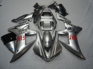 Best 2004-2005 Silver Red Fiat Honda CBR1000RR Motorcycle Fairings