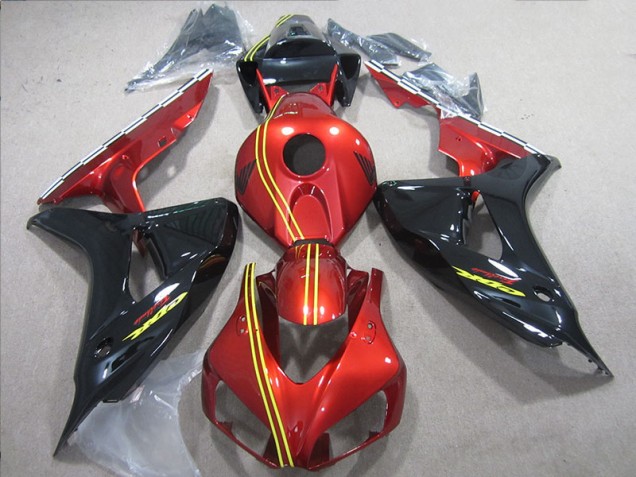 Best 2006-2007 Black Red Yellow Honda CBR1000RR Motorcycle Replacement Fairings