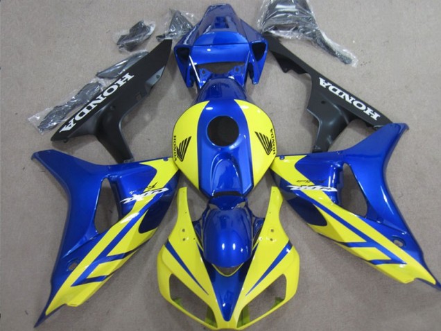 Best 2006-2007 Blue Yellow Honda CBR1000RR Replacement Fairings