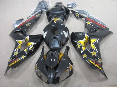 Best 2006-2007 Black Yellow ENERGY DRINK Honda CBR1000RR Bike Fairing