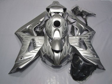 Best 2006-2007 Silver Flame Honda CBR1000RR Bike Fairings