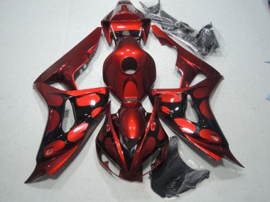 Best 2006-2007 Red Black Honda CBR1000RR Bike Fairing Kit