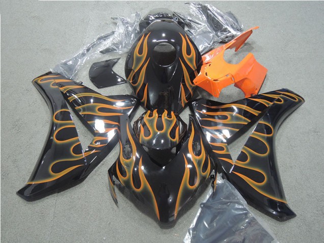 Best 2008-2011 Black Orange Flame Honda CBR1000RR Motorcycle Fairings Kit Best 2008-2011 Black Orange Flame Honda CBR1000RR Motorcycle Fairings Kit