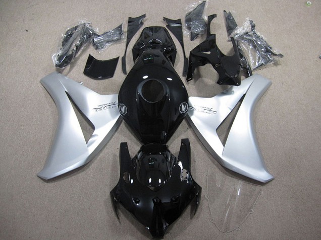 Best 2008-2011 Black Silver Fireblade Honda CBR1000RR Motorbike Fairing Kits