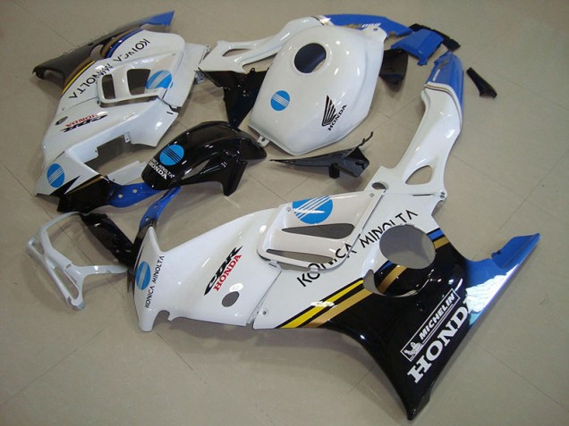 Best 1995-1998 White Blue Konica Minolta Honda CBR600 F3 Motorcycle Fairings Kit Best 1995-1998 White Blue Konica Minolta Honda CBR600 F3 Motorcycle Fairings Kit