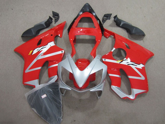 Best 2001-2003 Red Silver Honda CBR600 F4i Replacement Fairings