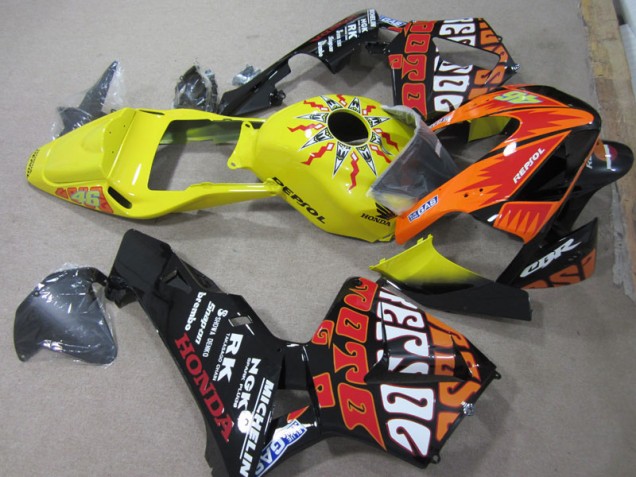 Best 2003-2004 Yellow Black Repsol 46 Honda CBR600RR Bike Fairings Best 2003-2004 Yellow Black Repsol 46 Honda CBR600RR Bike Fairings