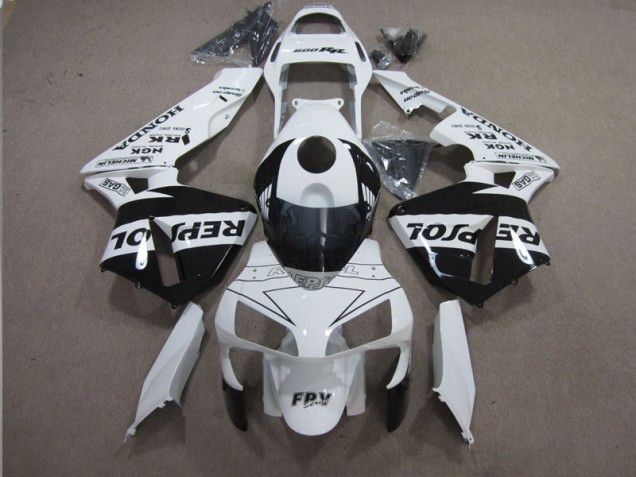 Best 2003-2004 White Black Repsol Honda CBR600RR Motorbike Fairing Best 2003-2004 White Black Repsol Honda CBR600RR Motorbike Fairing
