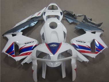 Best 2005-2006 White Blue Red Honda CBR600RR Motorcycle Fairing