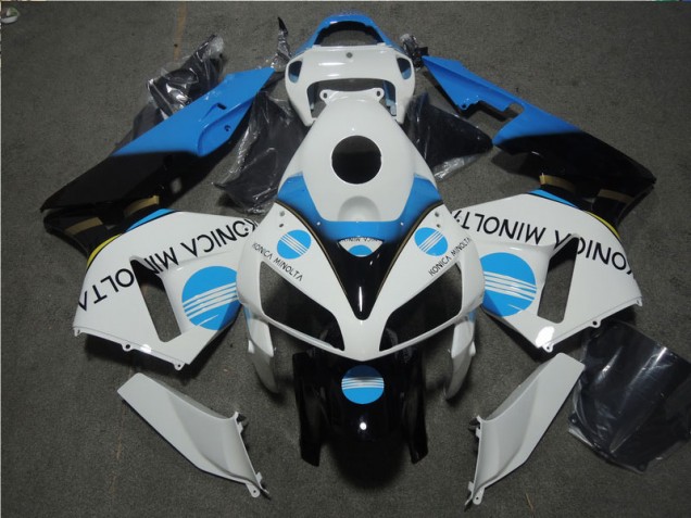 Best 2005-2006 White Blue Konica Minolta Honda CBR600RR Motorcycle Fairing Kits Best 2005-2006 White Blue Konica Minolta Honda CBR600RR Motorcycle Fairing Kits
