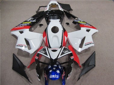 Best 2005-2006 White Red Blue Lee Honda CBR600RR Motorbike Fairing