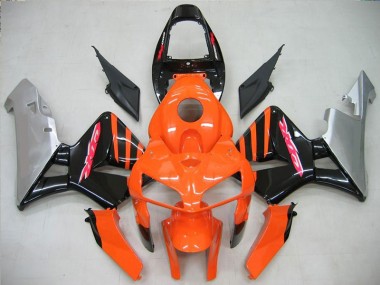 Best 2005-2006 Orange Black Honda CBR600RR Motorcycle Fairing