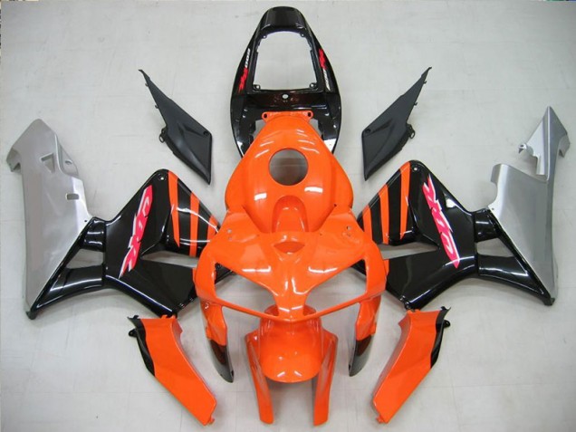 Best 2005-2006 Orange Black Honda CBR600RR Motorcycle Fairing Best 2005-2006 Orange Black Honda CBR600RR Motorcycle Fairing