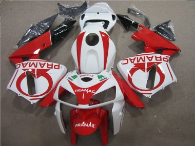 Best 2005-2006 Red White PRAMAC Honda CBR600RR Bike Fairing Kit