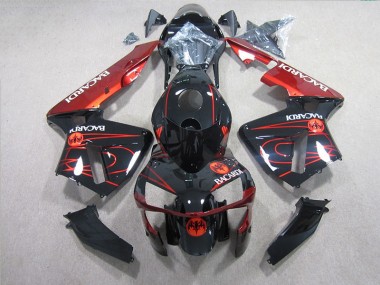 Best 2005-2006 Black Red BACARDI Honda CBR600RR Motorcycle Fairings