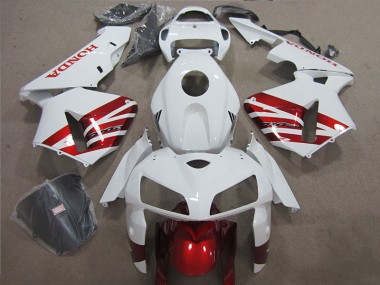 Best 2005-2006 White Red Honda CBR600RR Motorcycle Fairing Kit