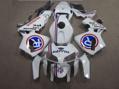 Best 2005-2006 White Blue Repsol Honda CBR600RR Bike Fairing Kit